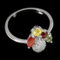 Ring natürliche Saphire Songea Zirkonia Größe 14 2