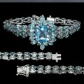 Silberarmband Zirkone Topas 1 Zertifikat