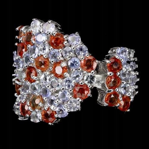 Ring natürliche Tansanit Saphire 925 Größe 13