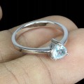Ring 925 Silber Sky Blue Topas Größe 11 Herz