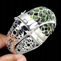 Silberarmband natürliche Diopside 3