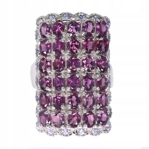 Ring Größe 15 Natur 925er Silber Rhodolith 15