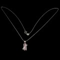 Rhodolit Halskette mit Zirkonia Silber Granate 925 3