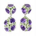 Diopsid Silber Amethyst Ohrringe 925 natur 4