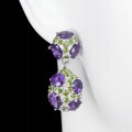 Diopsid Silber Amethyst Ohrringe 925 natur 4