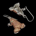 Songea Frosch Diopsid Saphire Silberohrringe 925