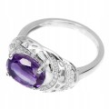Ring natürlicher Amethyst Silber 925 Größe 16 4
