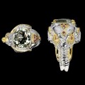 Ring Amethyst Rhodolith Größe 16 Elefant Silber 925