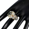 Ring Amethyst Rhodolith Größe 16 Elefant Silber 925