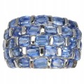 Silver ring, 925, natural size 15.5 kianite