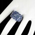 Silver ring, 925, natural size 15.5 kianite