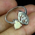 Silberring Feueropal Zirkonia Größe 19