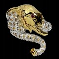 Ring Saphire Rhodolith Größe 16 Elefant Silber 925