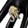 Ring Saphire Rhodolith Größe 16 Elefant Silber 925