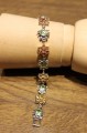 Silberarmband Olivin Saphire Songea