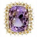 Silberring Größe 23,5 30,6 ct Amethyst Topas