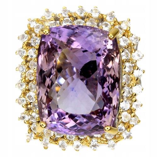 Silberring Größe 23,5 30,6 ct Amethyst Topas
