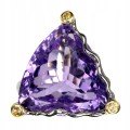 Ring Amethyst 21,39 ct Saphire Silber Größe 14