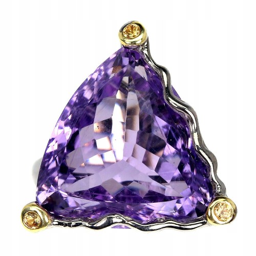 Ring Amethyst 21,39 ct Saphire Silber Größe 14