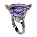 Ring Amethyst 21,39 ct Saphire Silber Größe 14