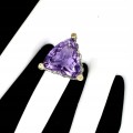 Ring Amethyst 21,39 ct Saphire Silber Größe 14