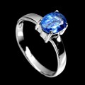 Silver ring 925 kianite size 15.5 natural 4