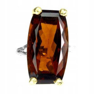 Ring 925 AAA Cognacquarz Größe 14 schön