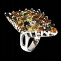 Natur Ring 925 Silber Turmaline Größe 16,5 3