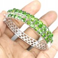 Silberarmband natürliche Diopside 4