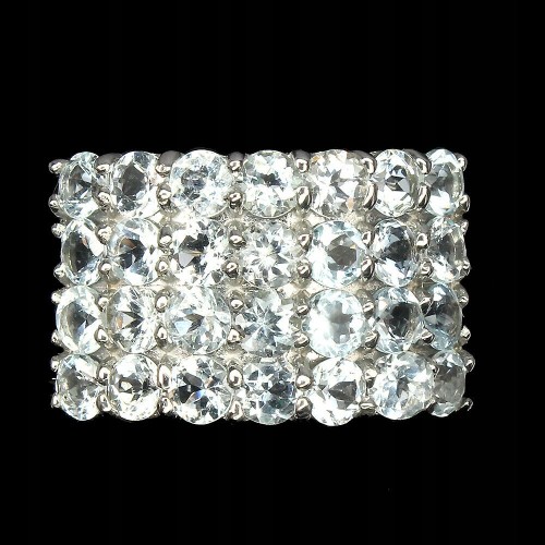 Aquamarin Silberring 925 Größe 18,5 2