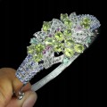 Armband aus 925er Sterlingsilber mit natürlichen Saphiren Peridot
