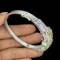 Armband aus 925er Sterlingsilber mit natürlichen Saphiren Peridot