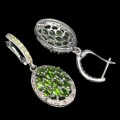Songea Silber 925 Diopsid Saphir Ohrringe