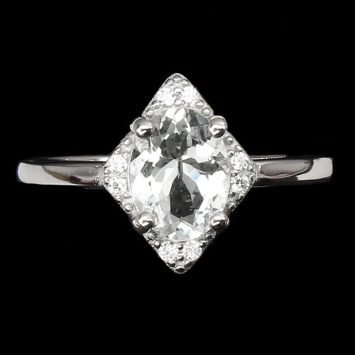 Ring 925 Aquamarin Zirkonia Größe 15 Sterling Silber