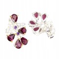 Ohrringe aus 925er Silber natürliche Amethyste Granate 2