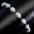 Natürliches Larimar Armband Silber Zirkonia 5