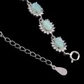 Natürliches Larimar Armband Silber Zirkonia 5