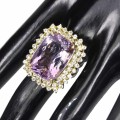 Silberring Größe 21,5 20x15mm Amethyst Topas