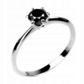 Ring schwarzer Diamant 0,5 ct Größe 19,5 zertifiziert