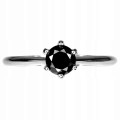 Ring schwarzer Diamant 0,5 ct Größe 19,5 zertifiziert