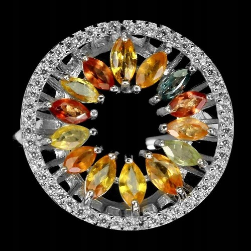 Ring Songea Saphire Silber 925 natur Größe 14