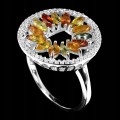 Ring Songea Saphire Silber 925 natur Größe 14