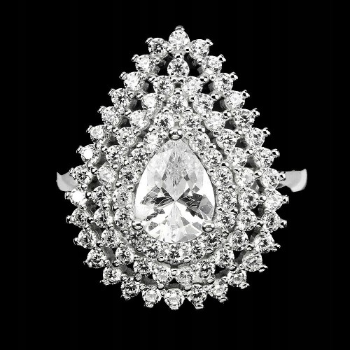 Silberring mit AAA Zirkonia Größe 14 925