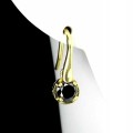 Natural black diamond earrings 1.20ct silver 2