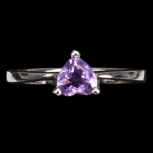 Ring natürlicher Amethyst zart 925 Größe 11