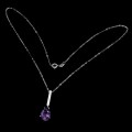 Silberkette natürliche Amethyste Zirkonia 12