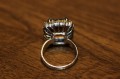 Ring Natur Quarz und gelbe Saphire Größe 13