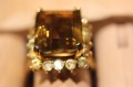 Ring Natur Quarz Größe 13 Saphire