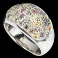 Ring Songea Saphire Silber 925 natur Größe 22