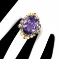 Amethyst Ring 19,83 ct Größe 16 zertifiziert